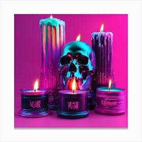 Spooky Candles Canvas Print