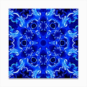 Abstract Blue Fractal Pattern Leinwandbild