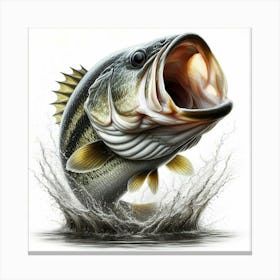 Bass Fishing 1 Canvas Print