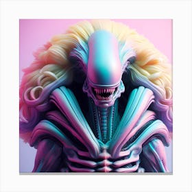 Alien Portrait Pastels 2 Canvas Print