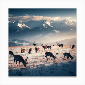 Winter Animals Canvas Print