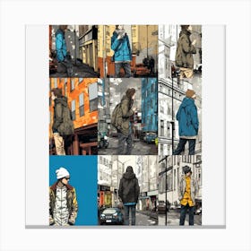 Man Walking In The City Canvas Print