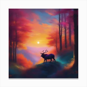 Deer In The Forest 11 Canvas Print