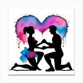 Couple In Love Canvas Print