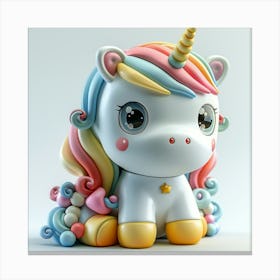 Unicorn 3d Print 5 Canvas Print