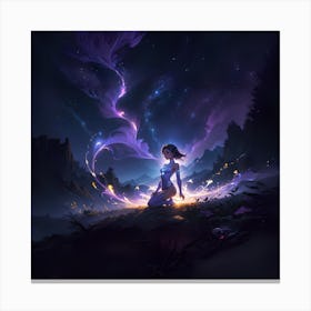 Girl In The Sky Canvas Print
