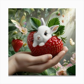 Strawberry Bunny 2 Canvas Print