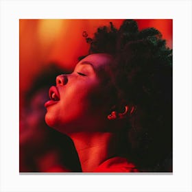 Afro-American Woman Singing 1 Canvas Print