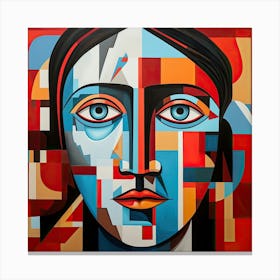 Abstract Of A Woman,A painting of a woman's face Canvas Print