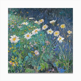 Daisies In The Meadow 3 Canvas Print