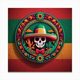 Mexican Skull 95 Canvas Print