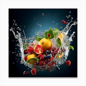 Fruit Splash 12 Canvas Print