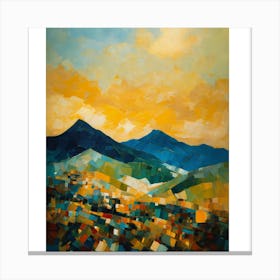 Sunset Over The Mountains 1 Canvas Print