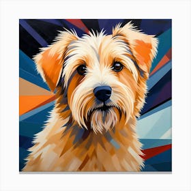 Abstract modernist Norfolk terrier dog 1 Canvas Print
