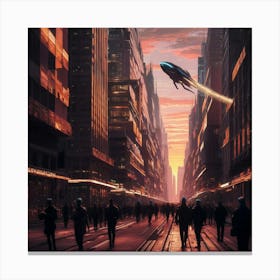 Sci-Fi City Canvas Print