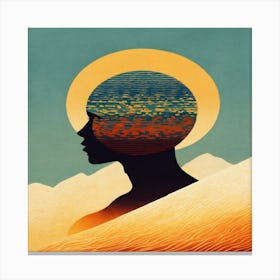 Portrait Of A Man In The Desert Canvas Print