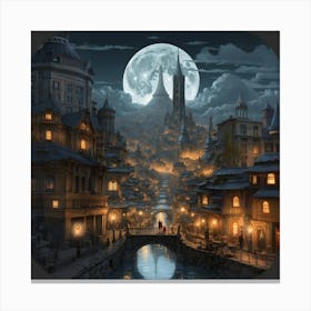 City At Night Canvas Print