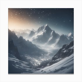 Snowy Mountains 6 Canvas Print