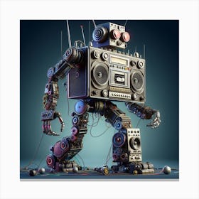 Retro Robot Canvas Print