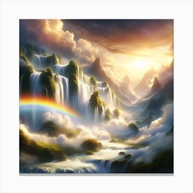 Mythical Waterfall 15 Canvas Print