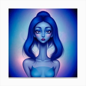 Blue Lady Canvas Print