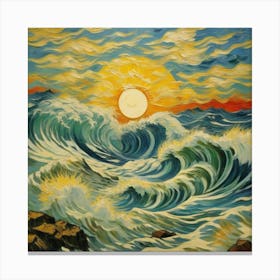 Crashing waves Canvas Print