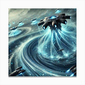 Cascade Sovereignty Scifi Tempest Tide Carrier Currents Canvas Print