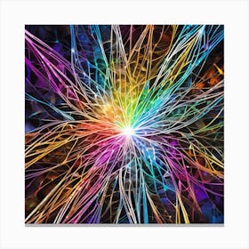 Abstract Colorful Explosion Canvas Print