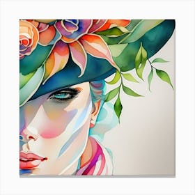 Woman_hat Canvas Print