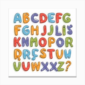 Alphabet Letters Canvas Print