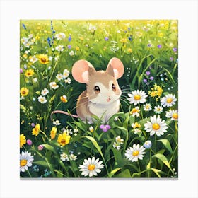 Mouse In The Meadow Canvas Print