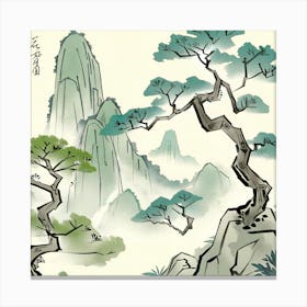 Chinese Landscape Painting Canvas Print