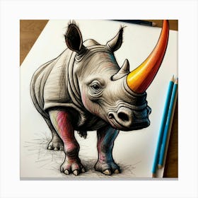 Rhino 13 Canvas Print