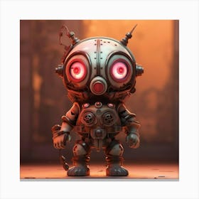 Robot With Red Eyes 1 Canvas Print