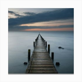 Pier At Dusk Canvas Print