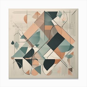 Abstract Geometric Painting 1 Canvas Print