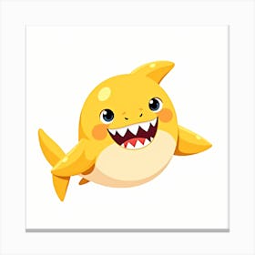 Cartoon Shark Canvas Print