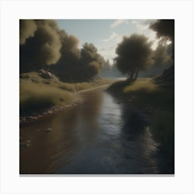 River In The Woods 26 Canvas Print