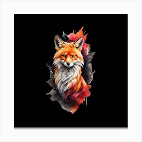 Fox Tattoo Canvas Print