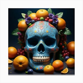 Day Of The Dead Skull 4 Canvas Print