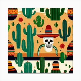 Mexican Skull 19 Canvas Print