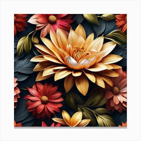 Floral Wallpaper 5 Canvas Print