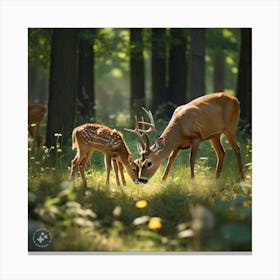 Fawn And Fawn Canvas Print