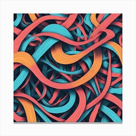 Abstract Twisted Wires Canvas Print