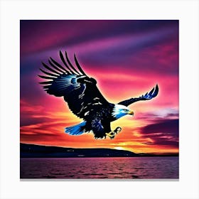 Bald Eagle At Sunset 1 Canvas Print