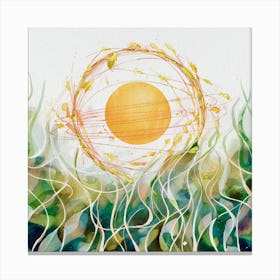 Sun And The Grass Canvas Print