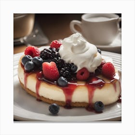 Berry Cheesecake Canvas Print