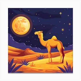 Camel In The Desert 7 Canvas Print