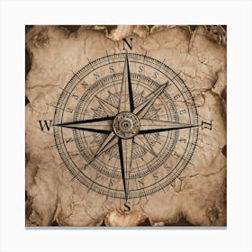 Detailed Compass Canvas Print