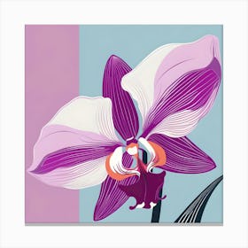 The Orchid, Pastel Colors Canvas Print